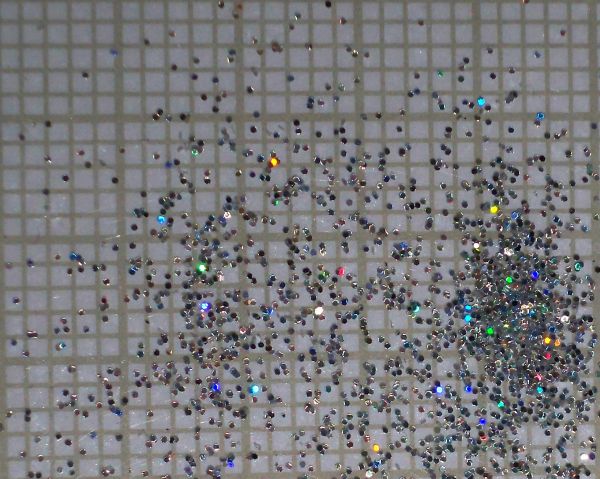 Glitter holográfico hexagonal prata 0.008