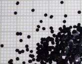 Glitter matte hexagonal preto 0.040
