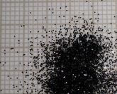Glitter matte hexagonal preto 0.008