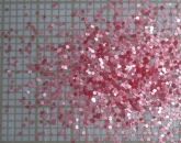 Glitter matte hexagonal rosa bebê 0.015