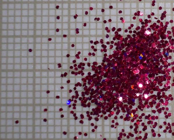 Glitter holográfico hexagonal magenta 0.015